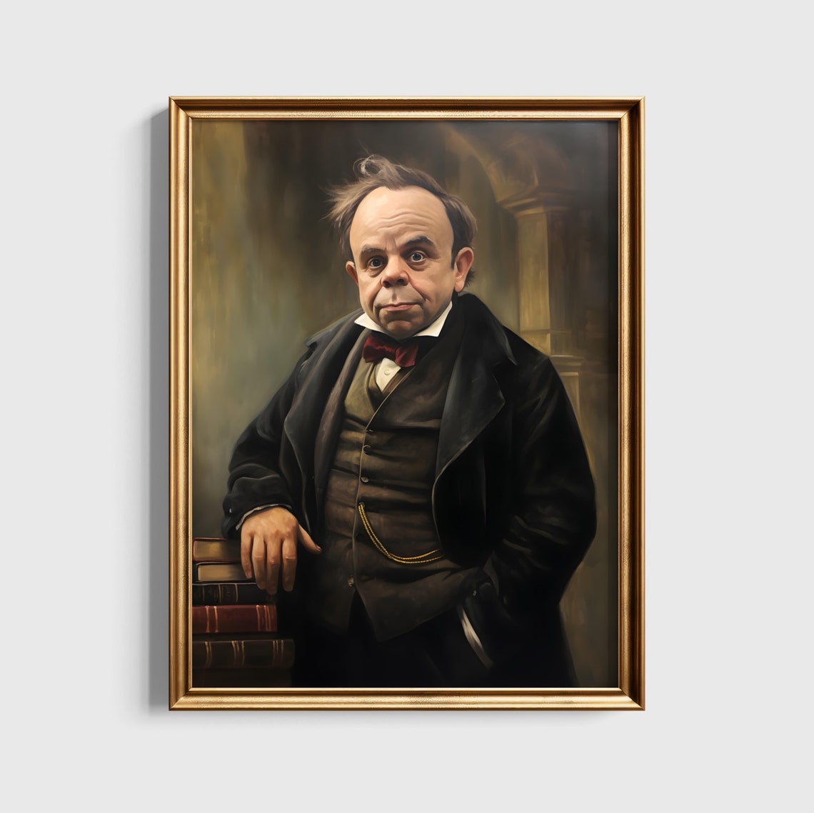 Professor Filius Flitwick Portrait Bow Tie Charms Wizard Poster