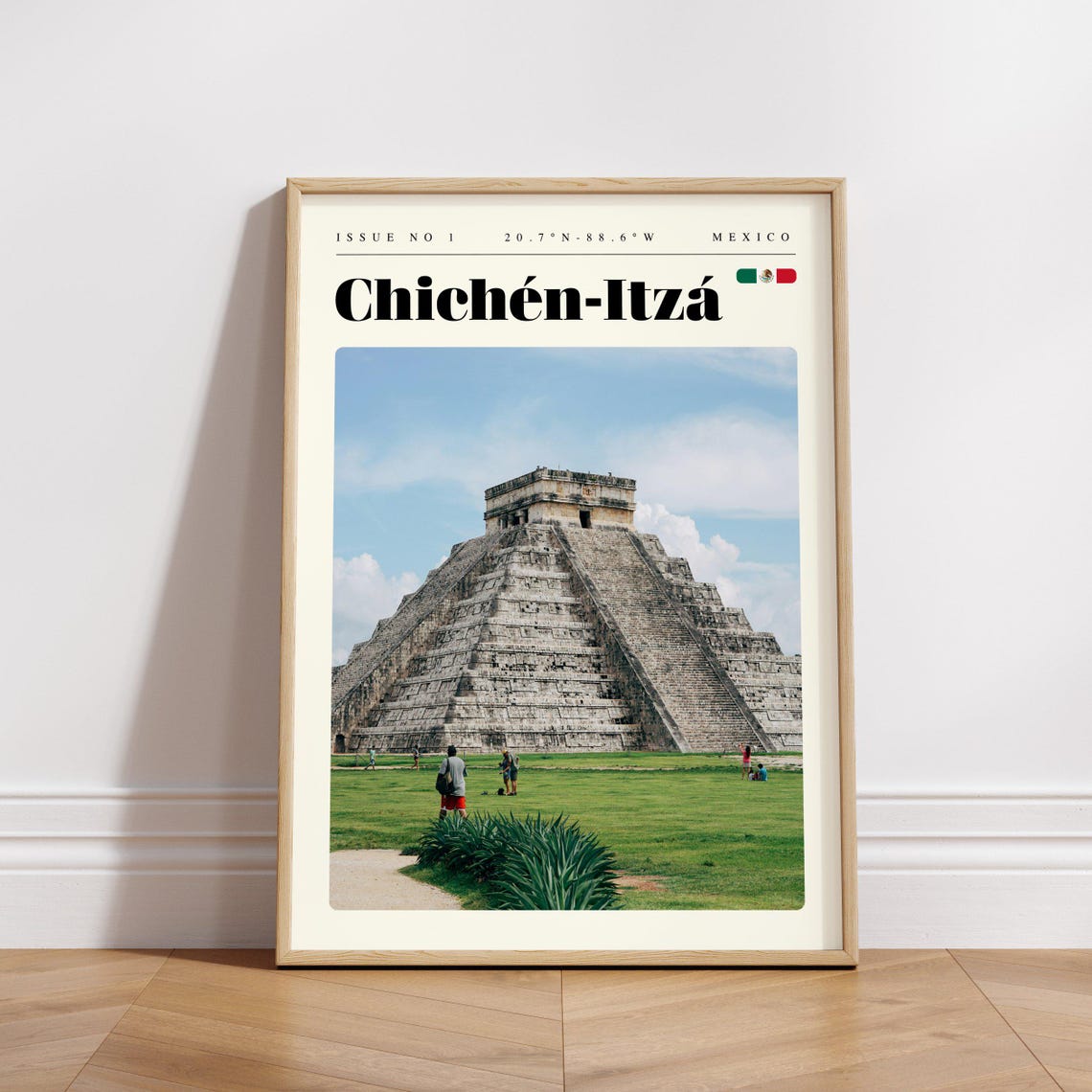 Chichén-Itzá Mexico El Castillo Pyramid Sunlit Ancient Mayan Poster - Image 3