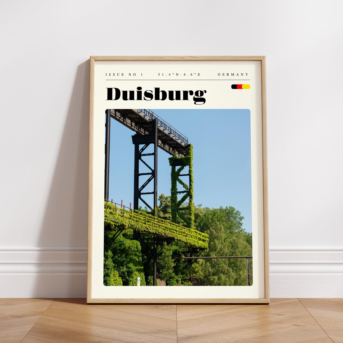 Duisburg Germany Industrial Heritage Green Tower Park Travel Poster - Image 3