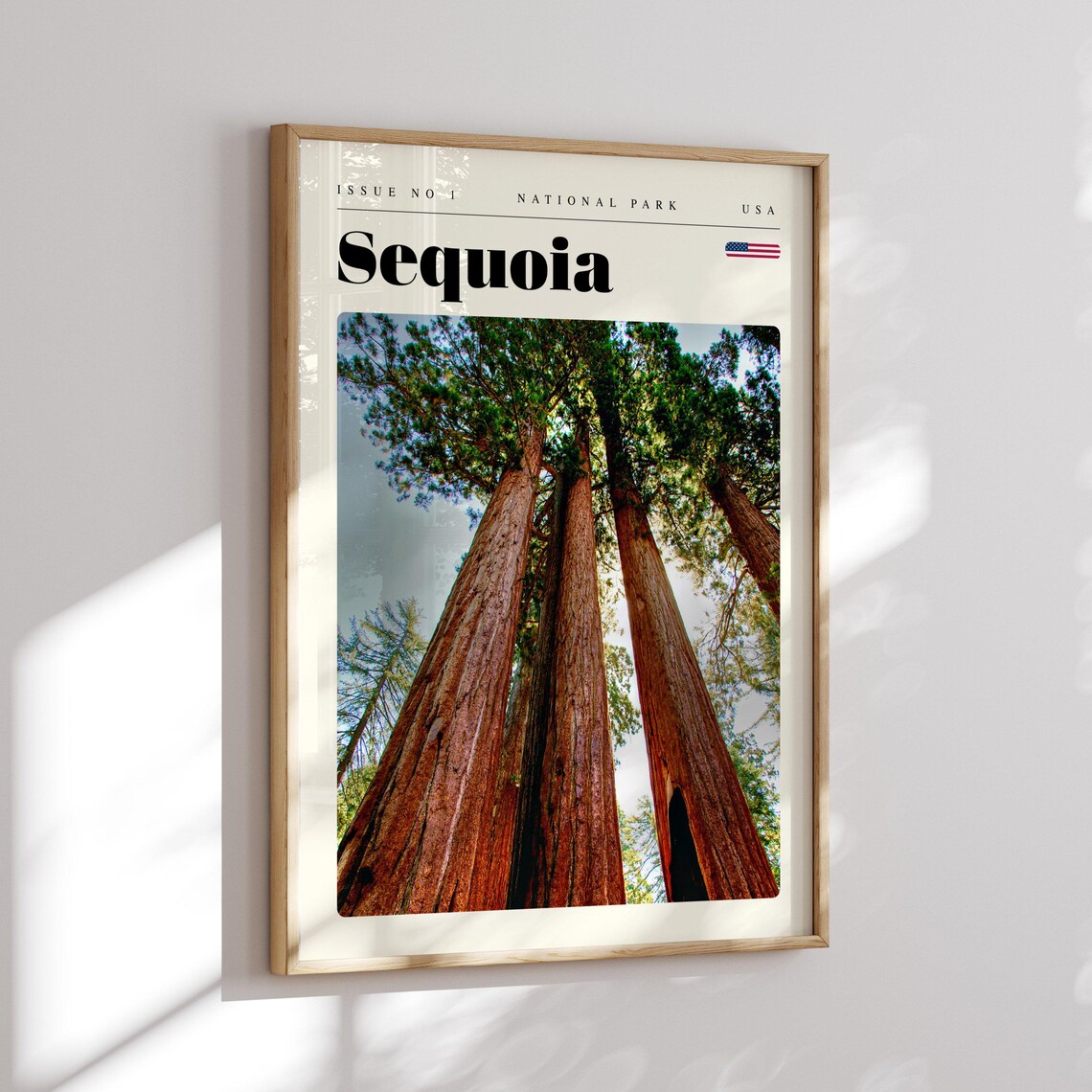 Sequoia National Park Giant Redwood Trees Forest Travel Poster - Image 2