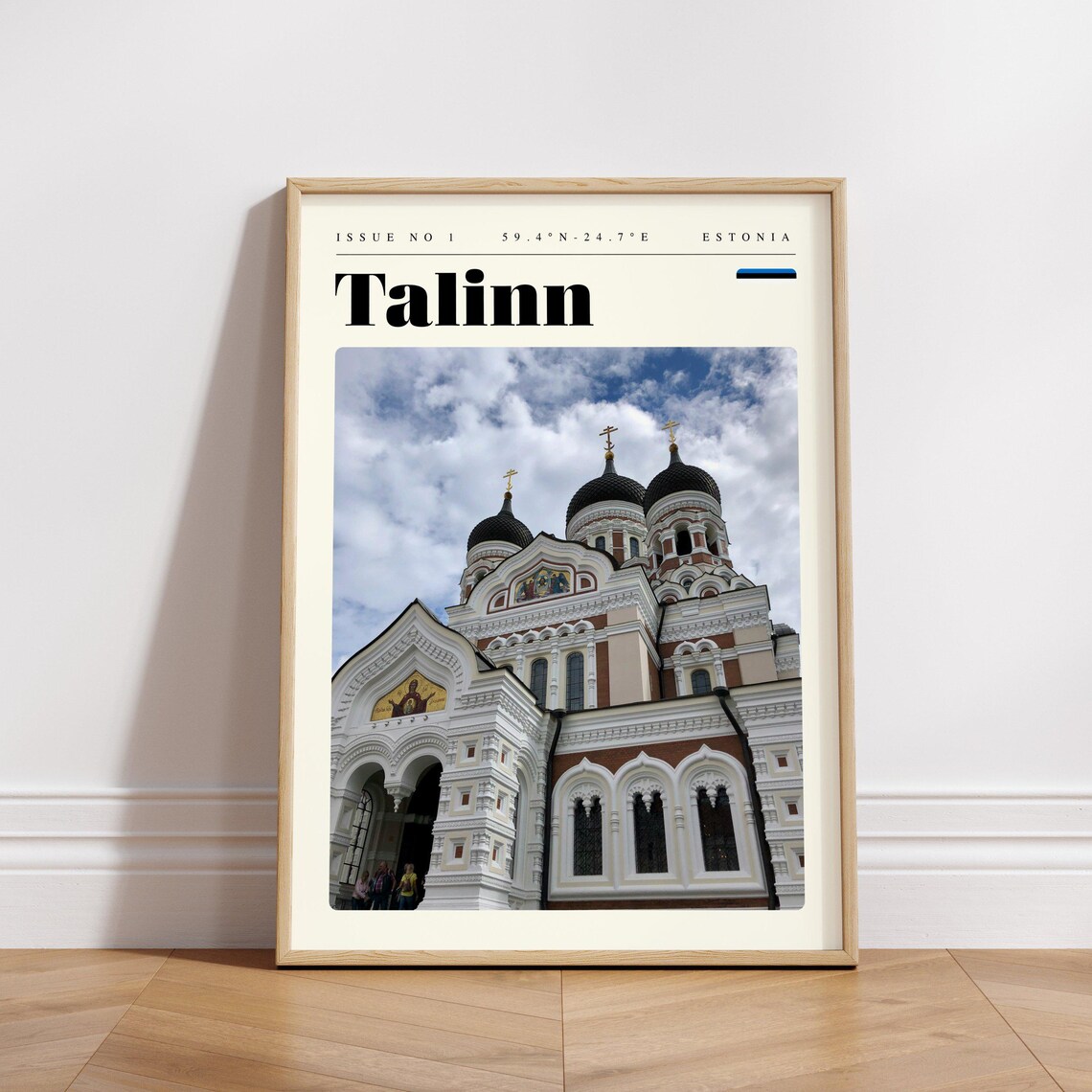 Tallinn Estonia Onion Domed Orthodox Cathedral Landmark Travel Poster - Image 3
