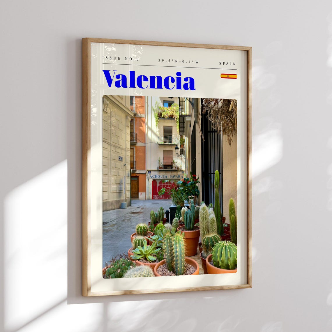 Valencia Spain Cactus Garden Courtyard Mediterranean Travel Poster - Image 2
