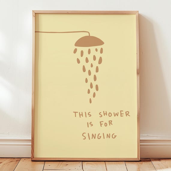 Minimalist Bathroom Wall Art Funny Quote Print