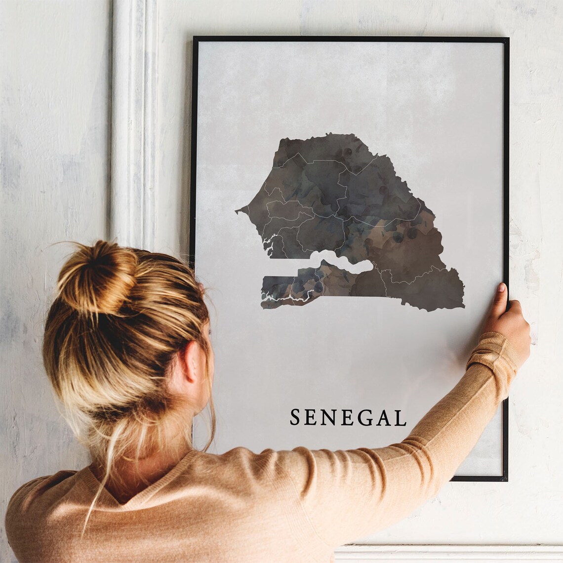 Senegal Vintage Style Map Poster, Travel Wall Art - Image 3