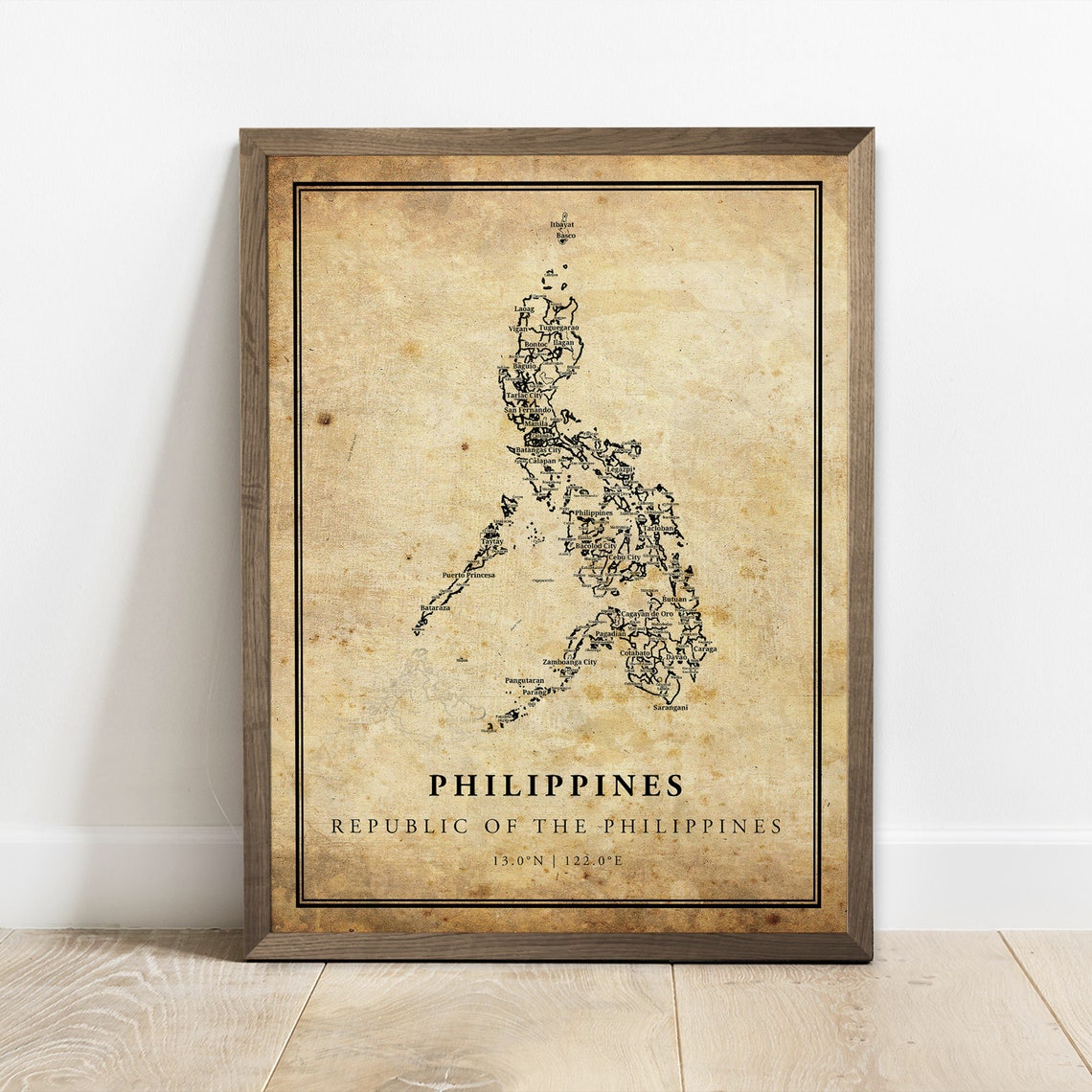 Philippines Vintage Country Map Republic Archipelago Poster Art - Image 3