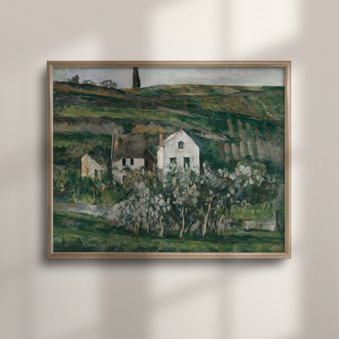 Antique Landscape Painting, Vintage French Country Art Print