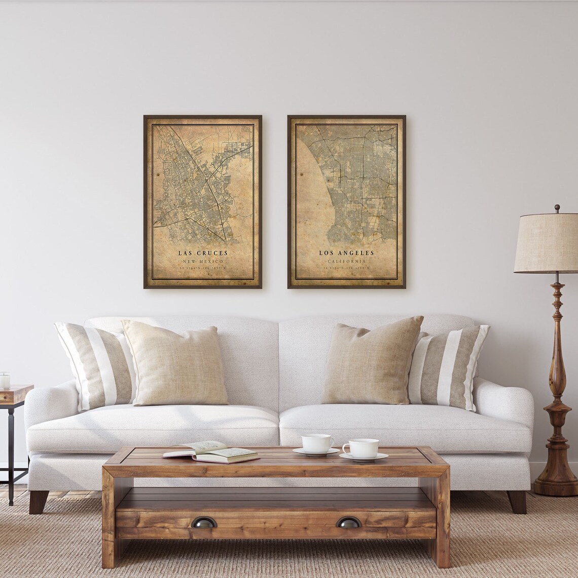 Las Cruces Vintage Map Poster, Rustic New Mexico Map - Image 4