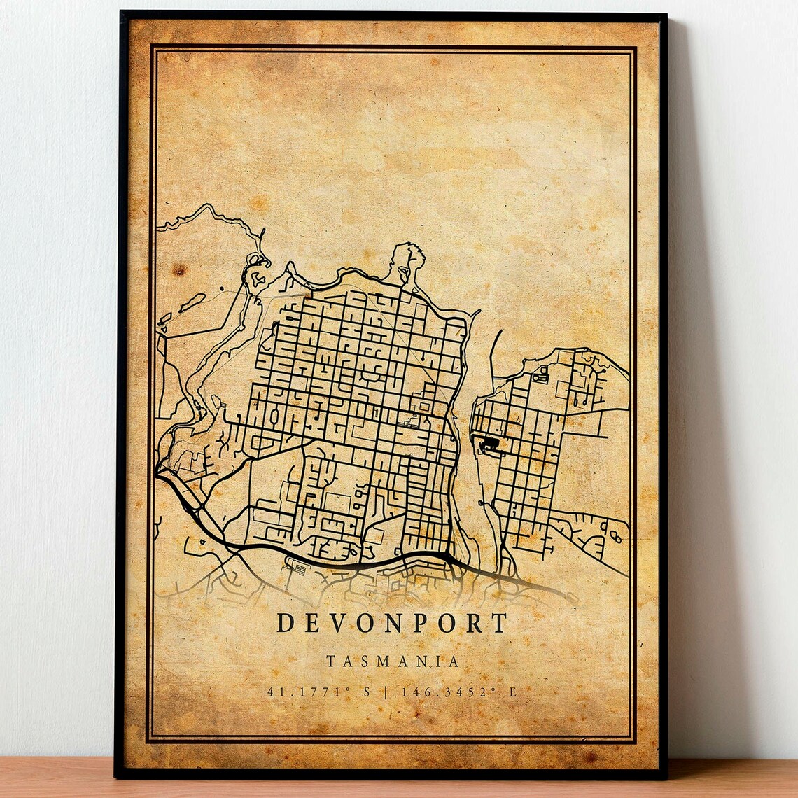 Devonport Tasmania Vintage City Street Map Poster for Travelers - Image 4
