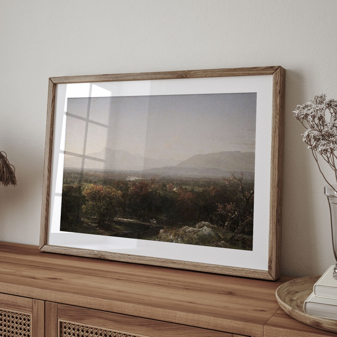 Autumn Valley View With Golden Fall Foliage And Distant Hazy Mountains Poster - Image 4