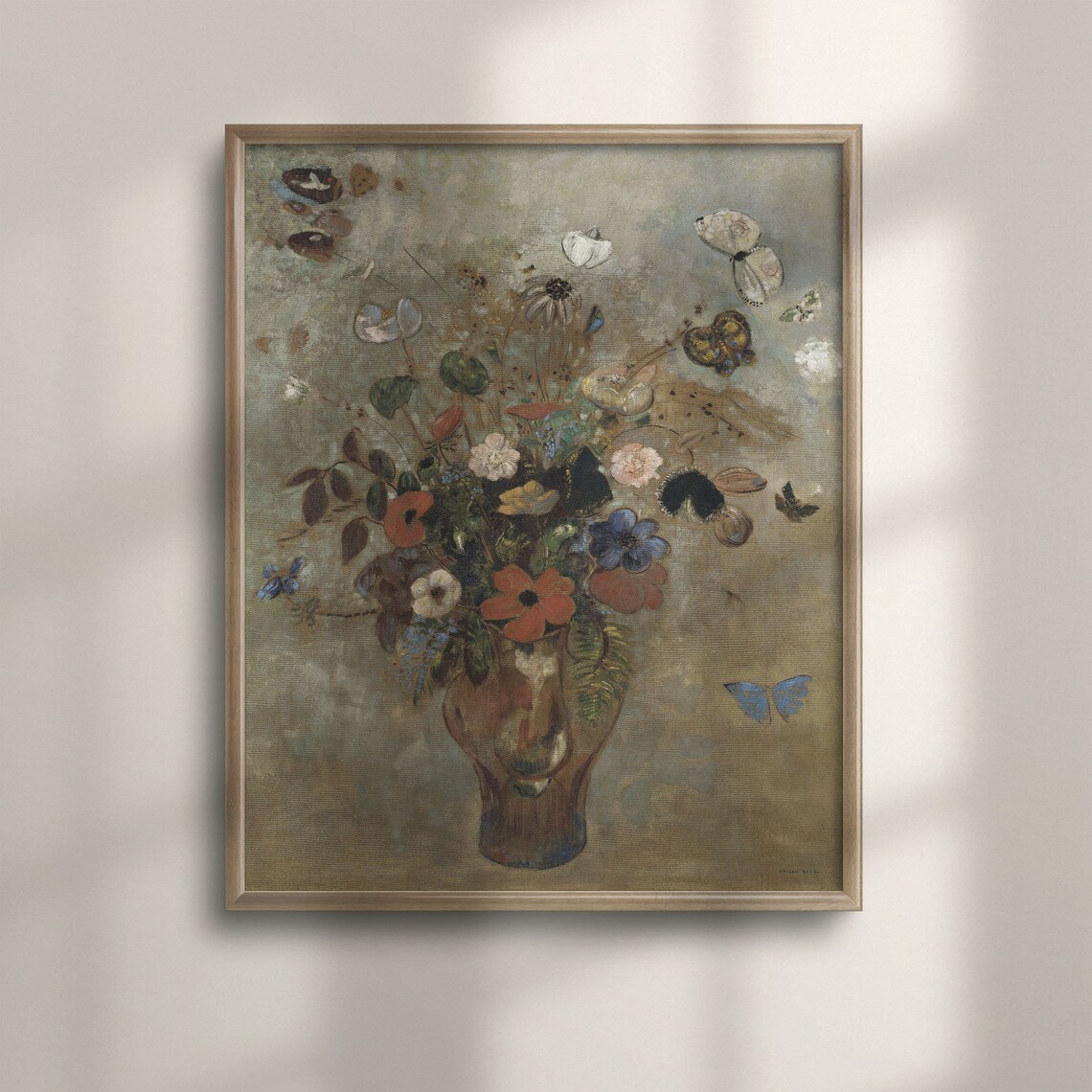 Vintage Floral Bouquet Butterflies Dreamy Antique Flower Painting Poster - Image 4