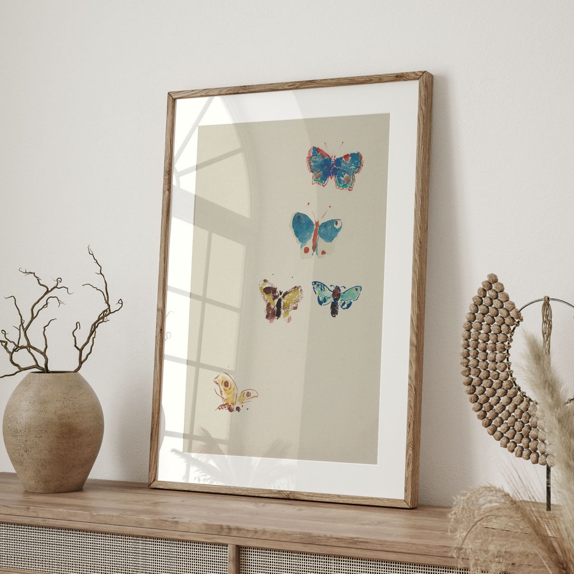 Watercolor Butterflies Botanical Study Art Print for Home Decor - Image 4