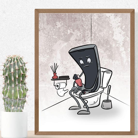 Funny Toilet Poster, Bathroom Humor
