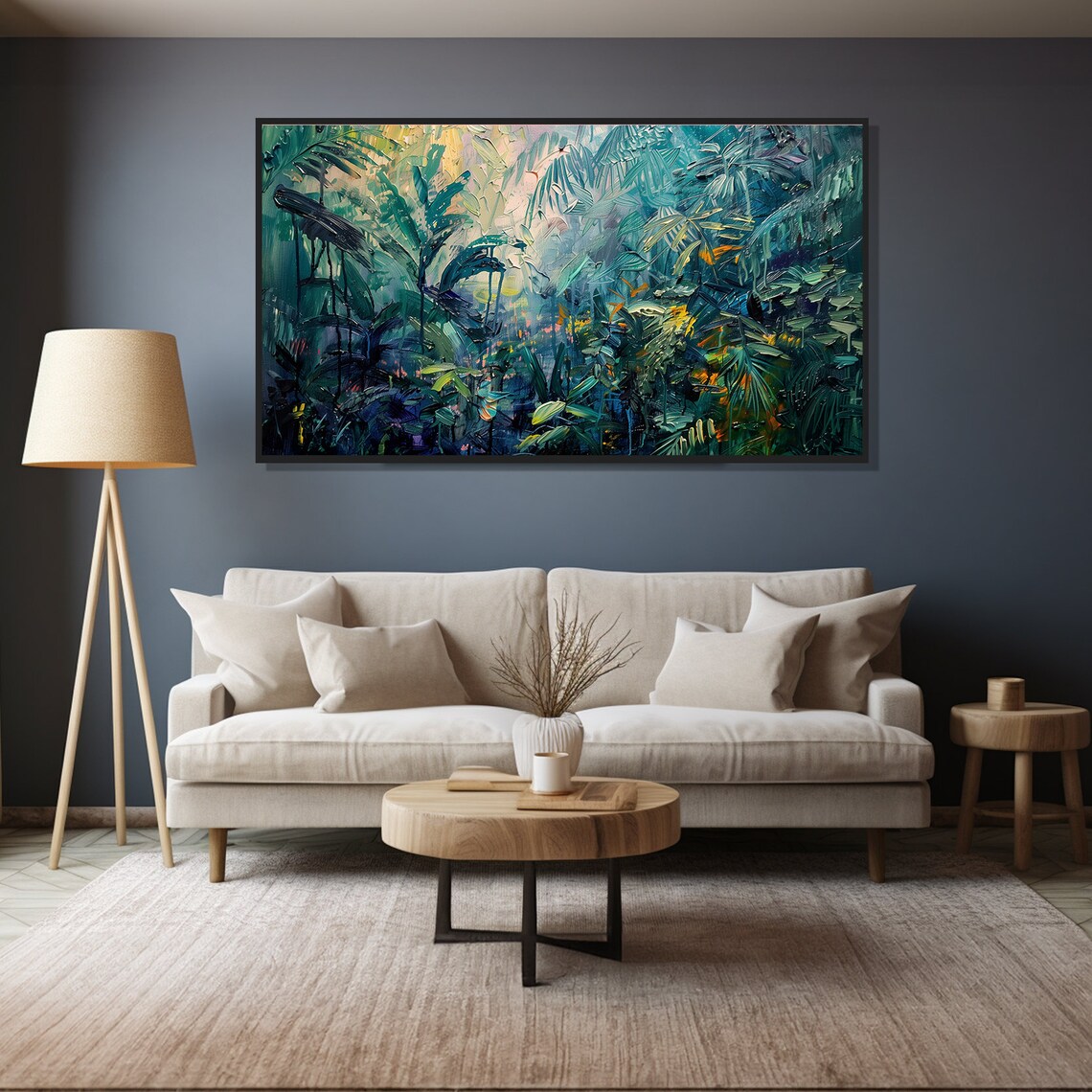 Jungle Oil Painting Wall Art Print Frame Tv Art Tv - Image 4