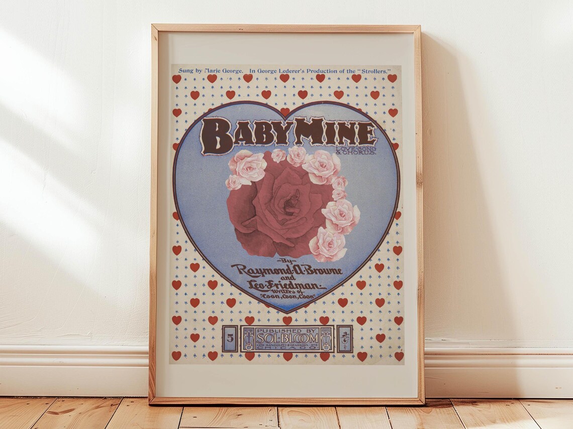 Valentine Sheet Music Bundle 8 Antique Love Song Covers Art Poster - Image 2