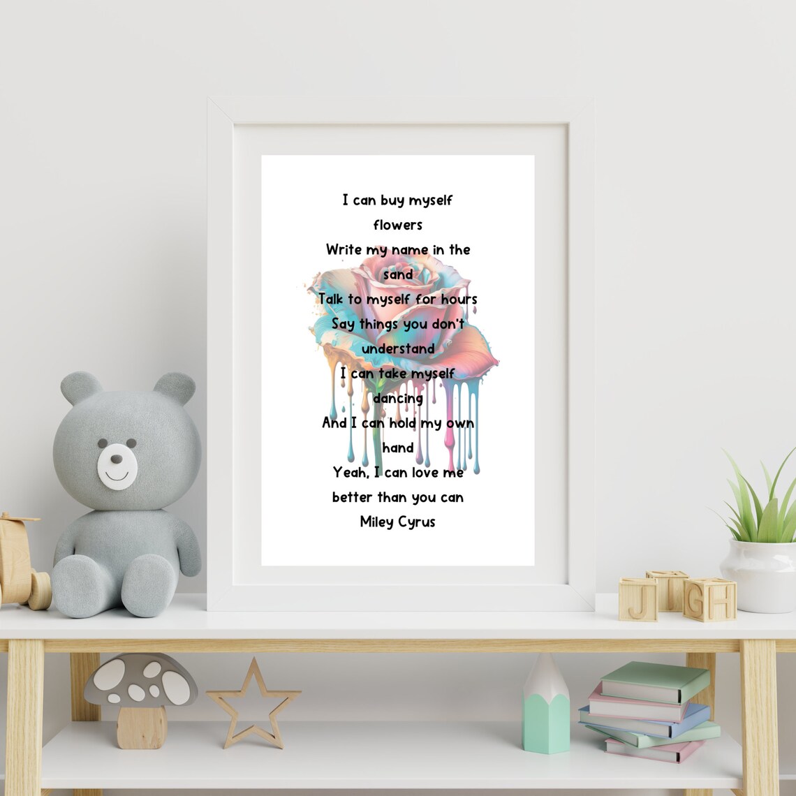 I Can Buy Myself Flowers Lyrics Art Print - Image 4