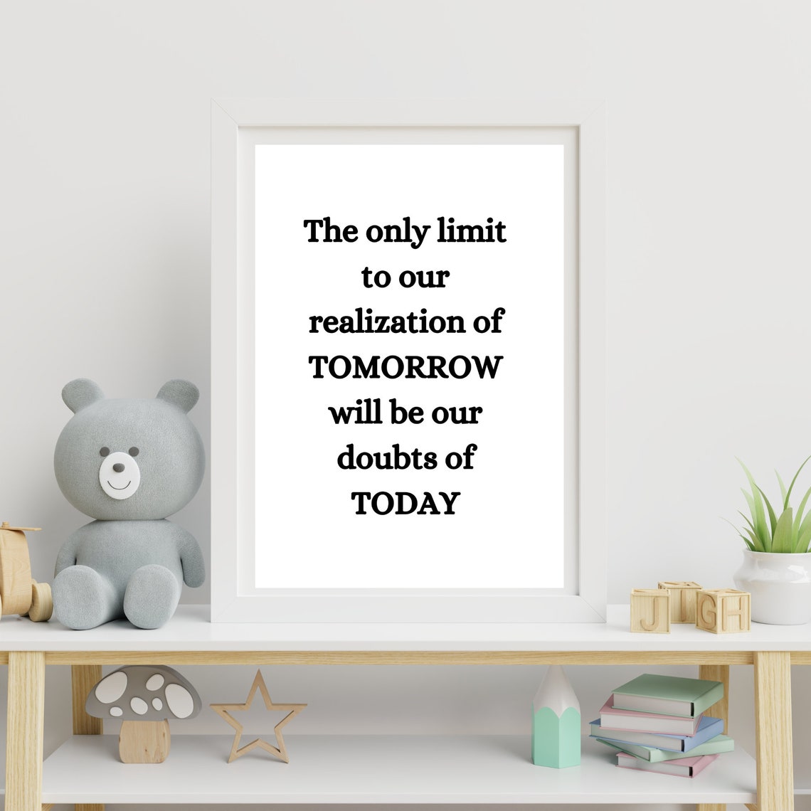 Only Limit Is Doubts Of Today Inspirational Tomorrow Quote Wall Poster - Image 2