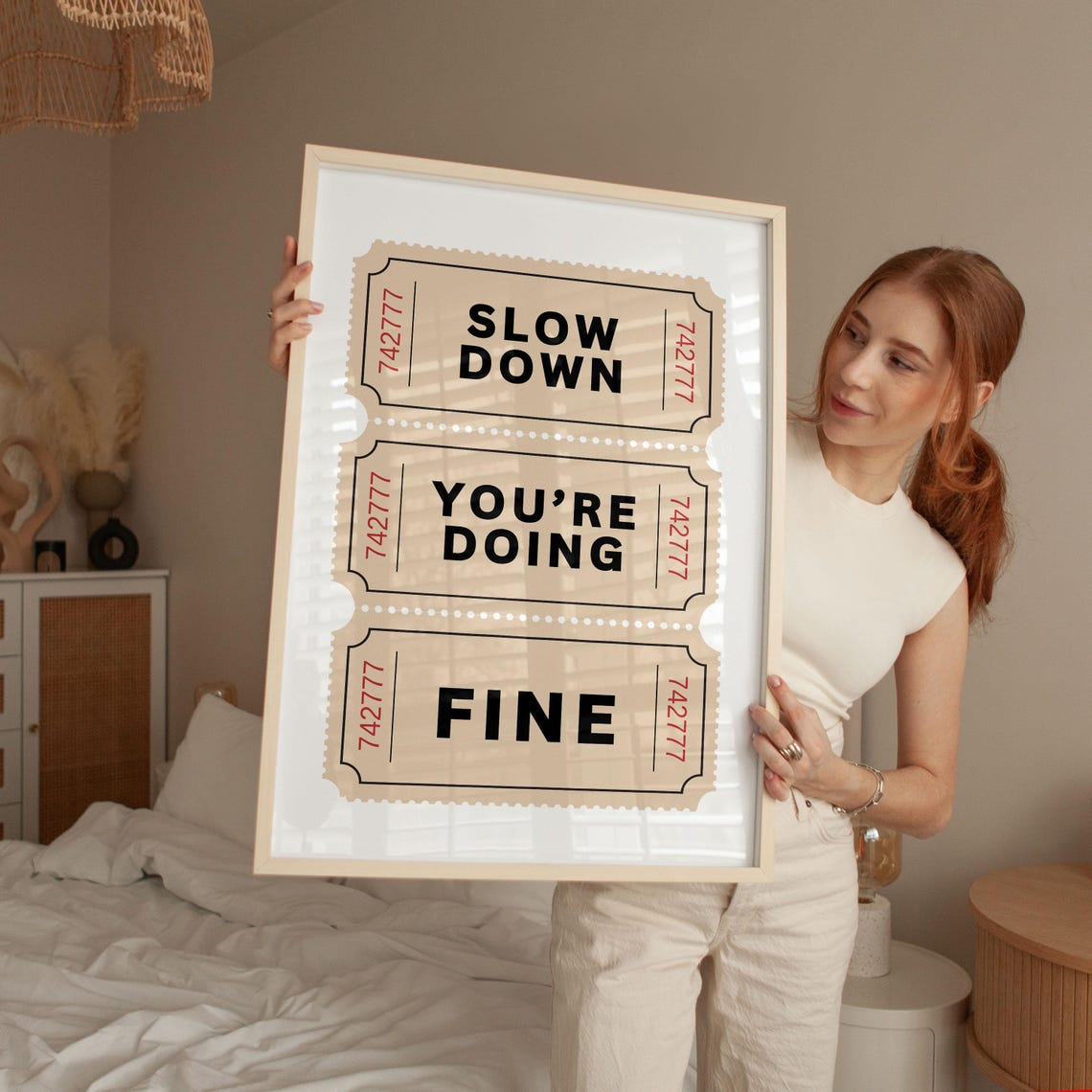 Slow Down Youre Doing Fine Billy Joel Lyric Ticket Stub Poster - Image 2