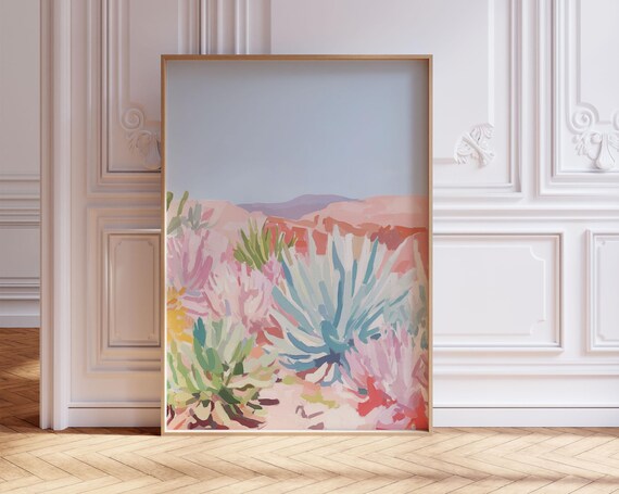 Southwestern Print Desert Boho Wall Art Cottage House Decor Cowgirl Apartment Botanical Cactus