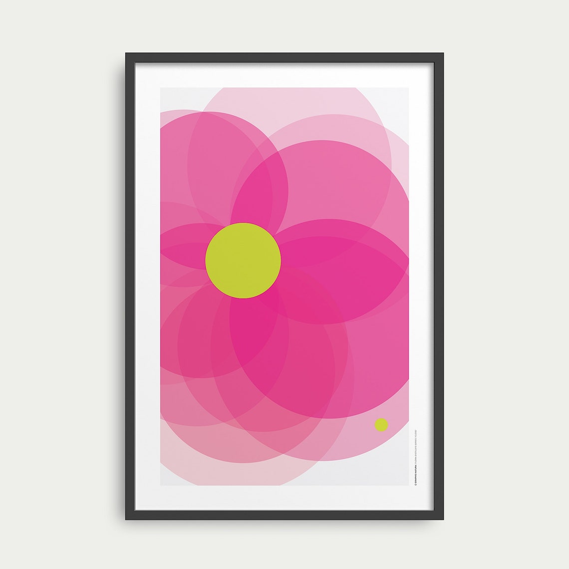 Translucent Pink Bloom Poster Layered Petals Modern Floral Art - Image 4