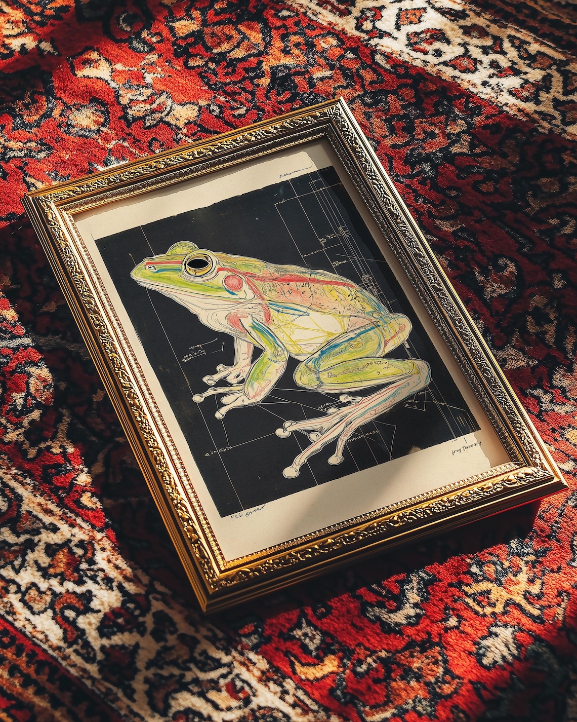 Hand Drawn Frog Anatomy Vintage Scientific Art Print - Image 4