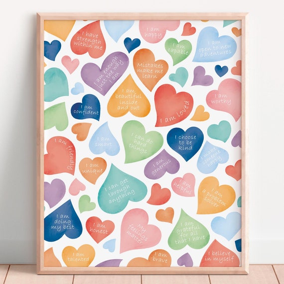 Daily Affirmation Poster, Therapy Office Decor