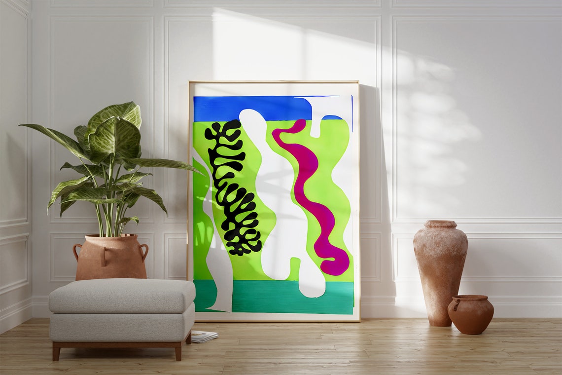 Henri Matisse The Lagoon Jazz Cut Out Abstract Colorful Poster - Image 2
