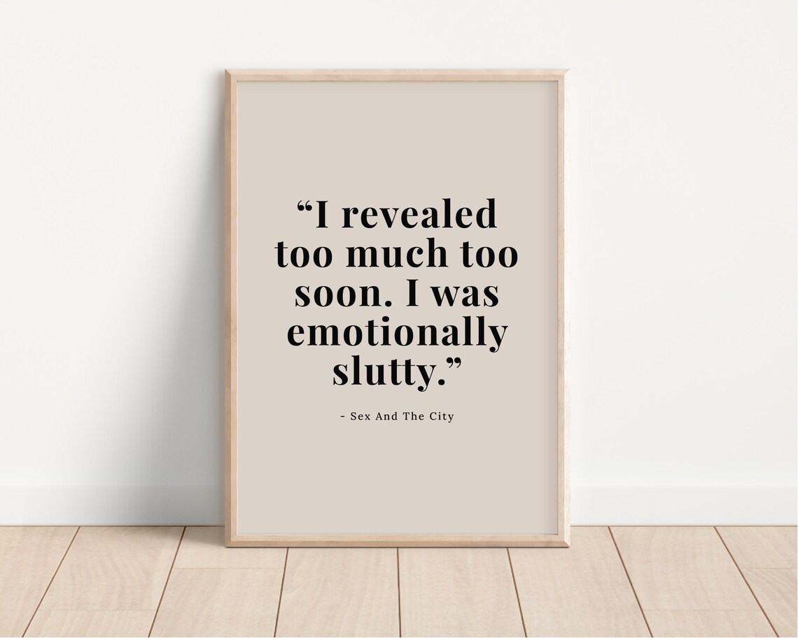 Sex and the City Quote Art Print, Film Wall Decor - Image 2