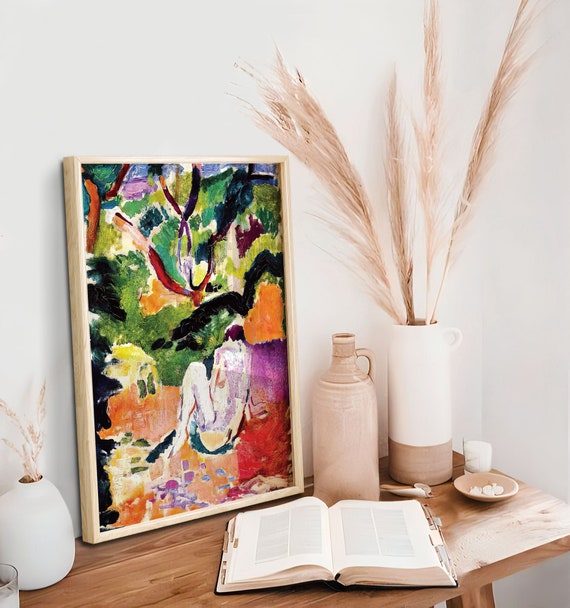 Henri Matisse Nude In A Wood Print Modern Abstract Landscape Colourful Poster Natural Artwork Abstract Painting Gallery Wall Decor Gift