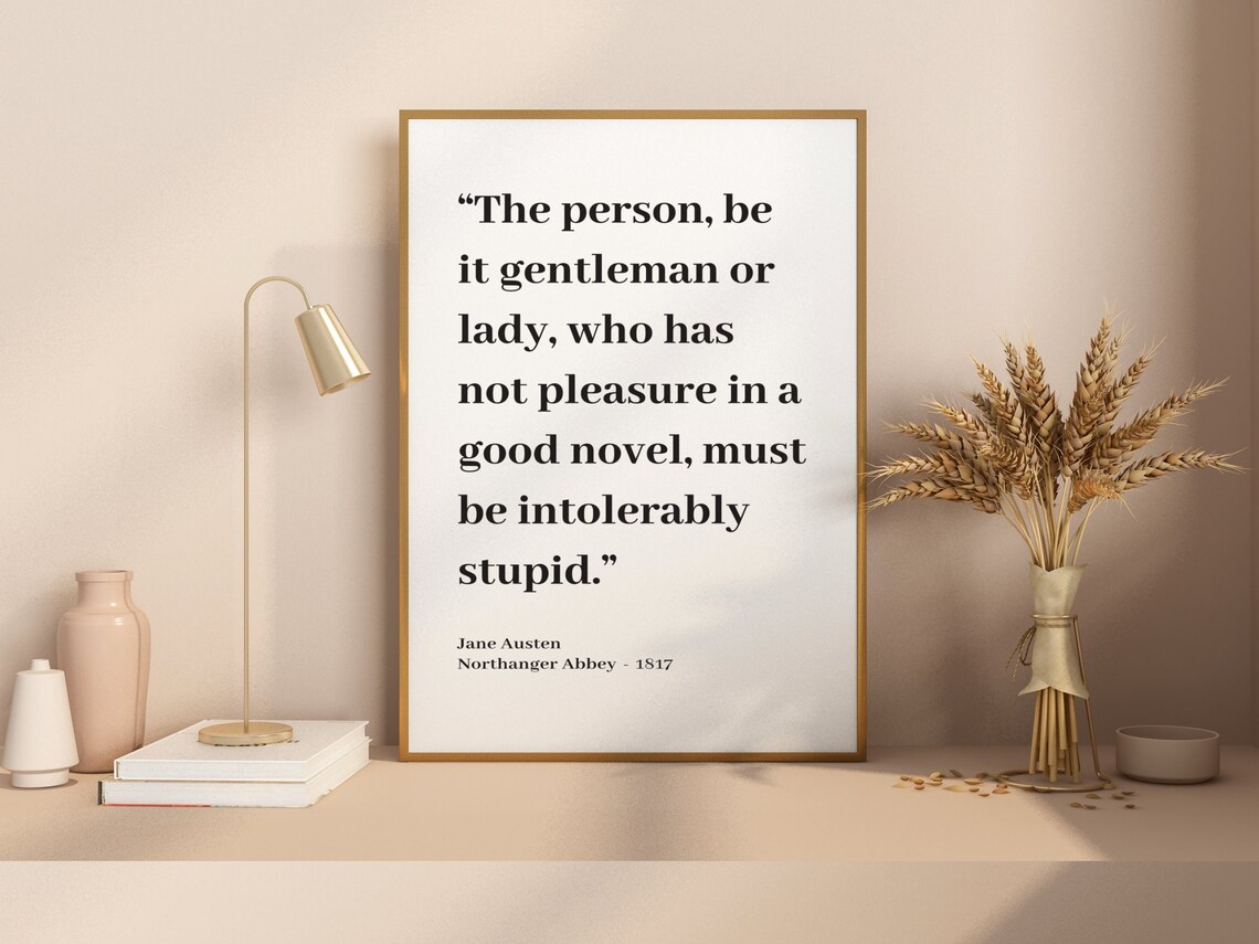 Jane Austen Minimalist Typography Poster Print - Image 4