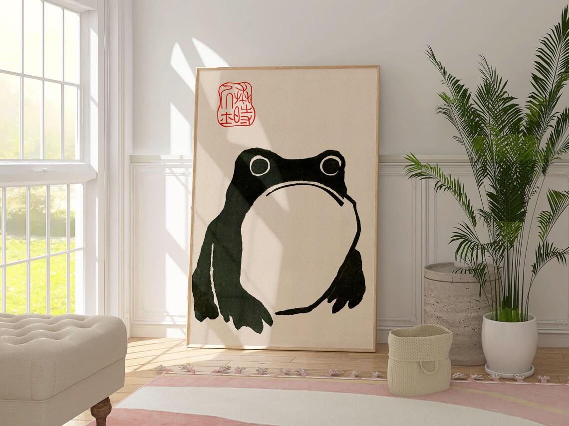 Matsumoto Hoji Frog, Minimalist Japanese Art Print - Image 4