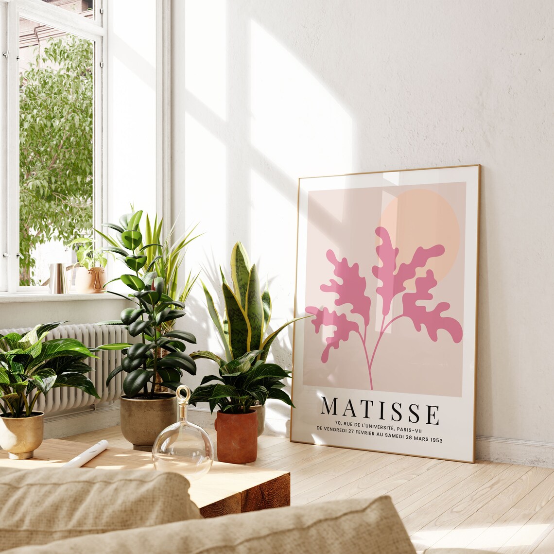 Henri Matisse 1953 Paris Exhibition Pink Cut Out Botanical Poster - Image 5