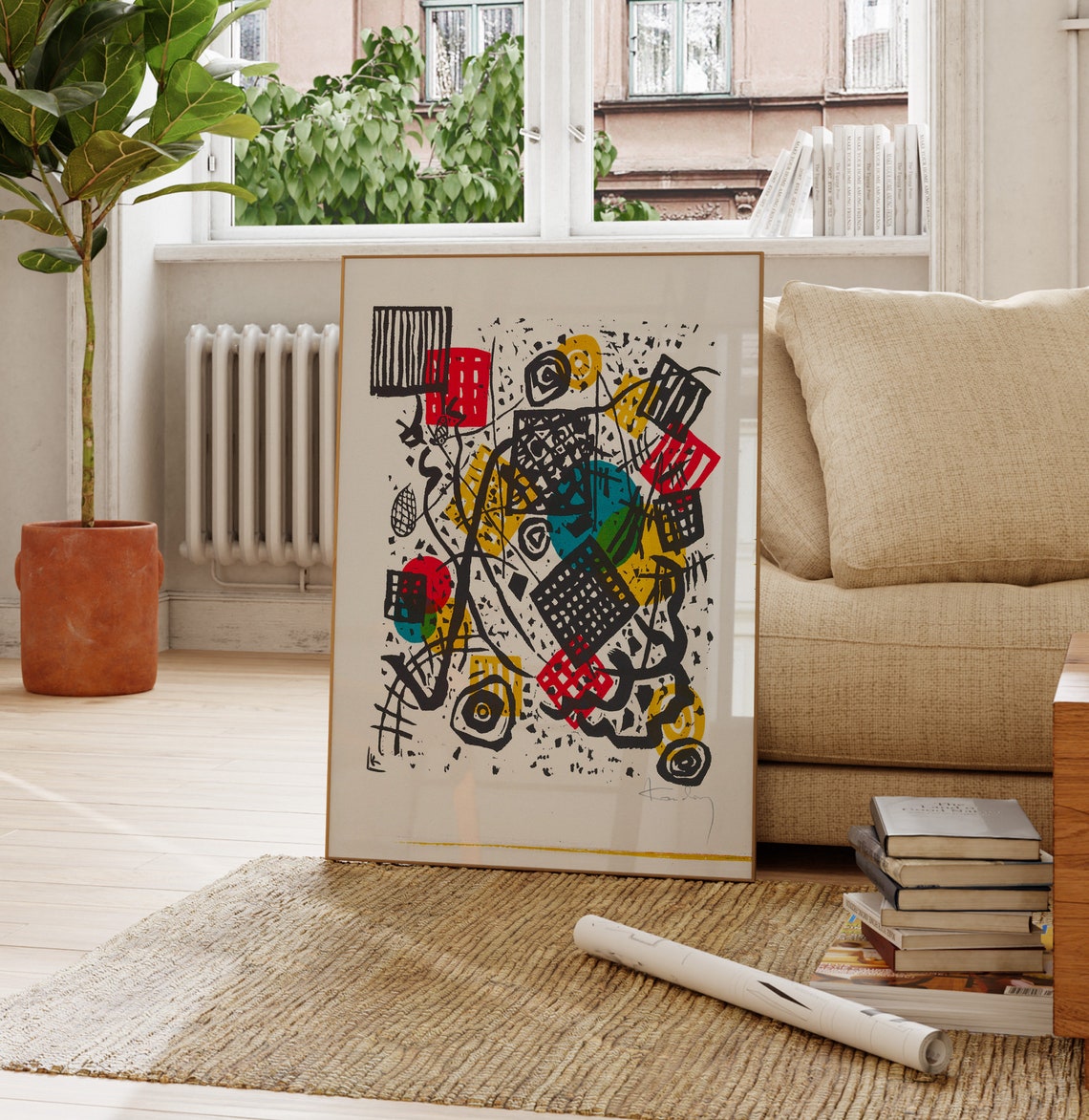 Kandinsky Small Worlds V Print Abstract Geometric Poster Modern Artwork Contemporary Decor Gallery Wall Art Gallery Art Gift For Him - Image 3