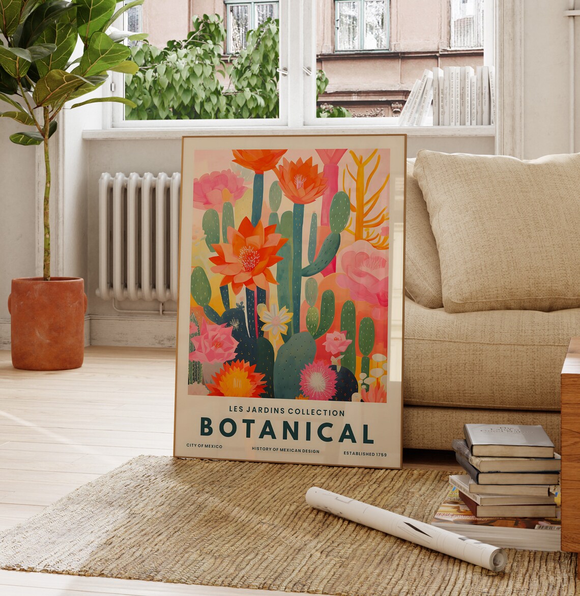 Colorful Cactus Botanical Art Print, Mexican Cacti - Image 4
