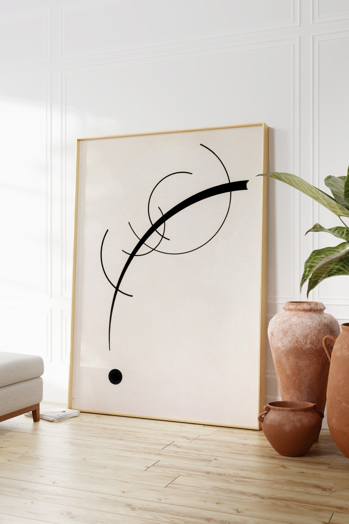 Kandinsky Free Curve to the Point Abstract Line Art Minimal Poster - Image 2