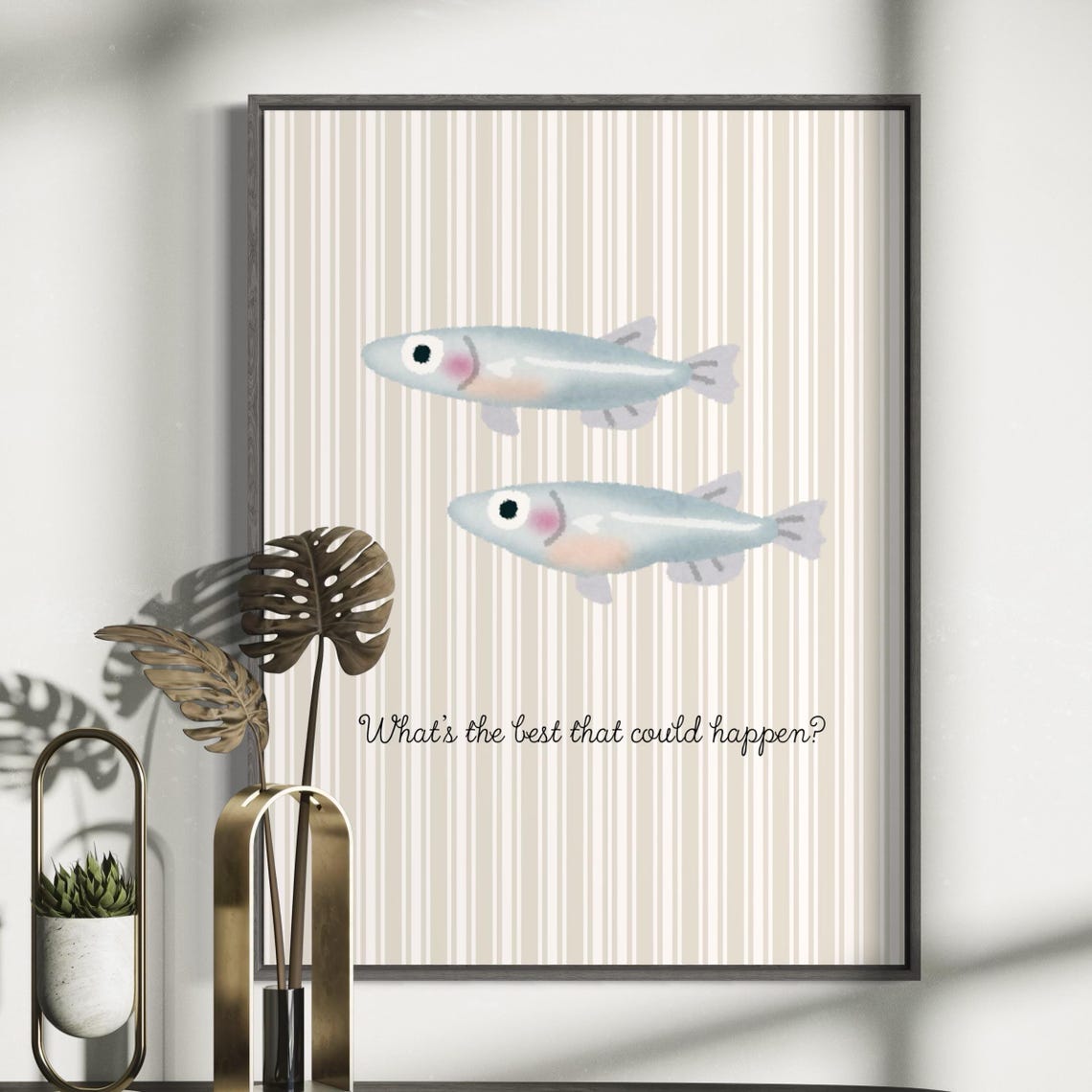 Whats The Best That Could Happen Fish Wall Art Vintage Nursery Decor Ocean Nursery Wall Art Prints Fish Decor Kids Room Nursery Fish