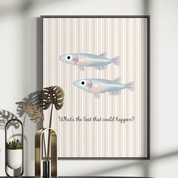Whats The Best That Could Happen Fish Wall Art Vintage Nursery Decor Ocean Nursery Wall Art Prints Fish Decor Kids Room Nursery Fish