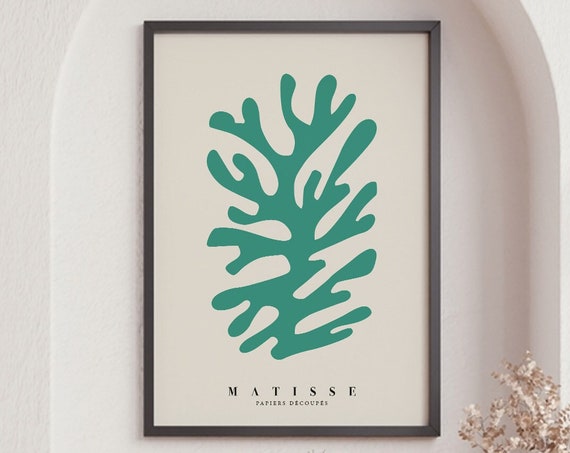 Matisse Tate Modern Poster Green Papiers Decoupes French Wall Art Premium Posters Cutout Exhibition Poster Wall Art