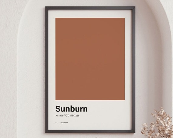 Sunburn Color Poster Print Color Art Pastel Gallery Wall Print Neutral Decor Boho Wall Art Minimalist Poster Home Decor Living Room