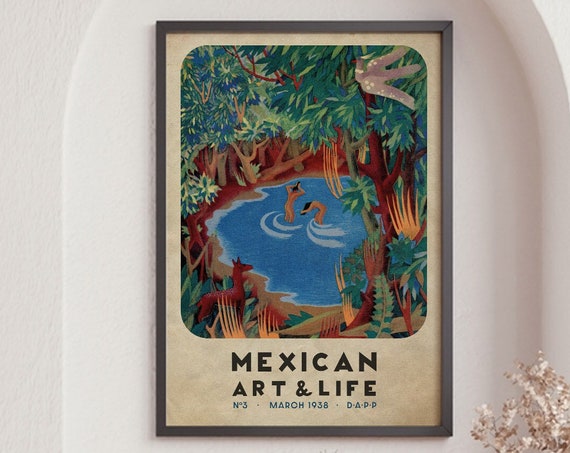 Vintage Mexican Travel Poster, Mexico Magazine Cover