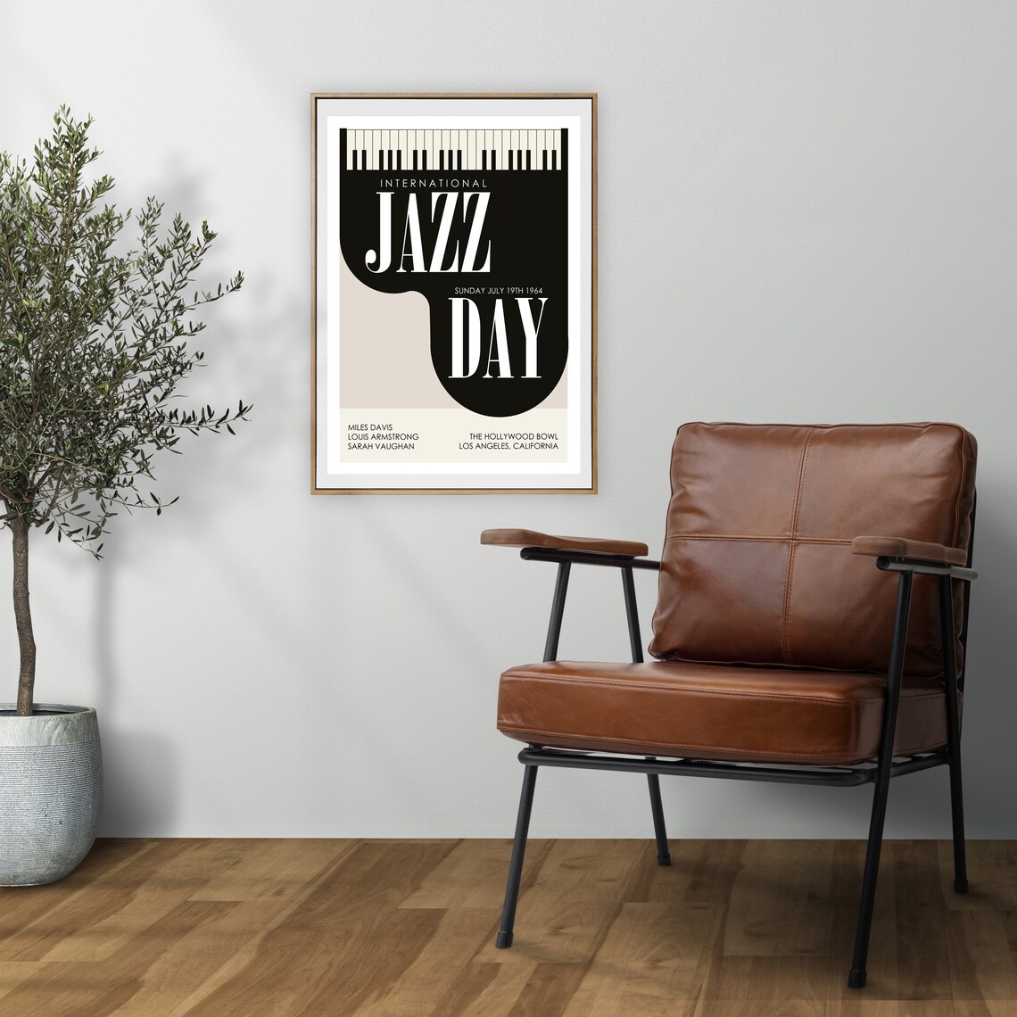 International Jazz Day 1964 Miles Davis Hollywood Bowl Music Poster - Image 2