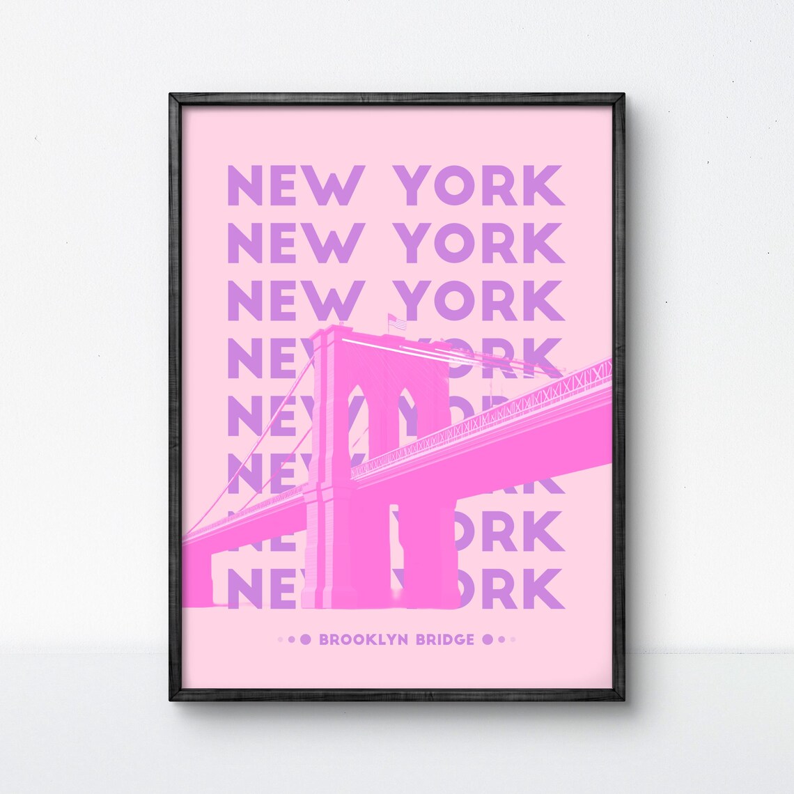 New York Brooklyn Bridge Poster, NYC Cityscape Decor - Image 2