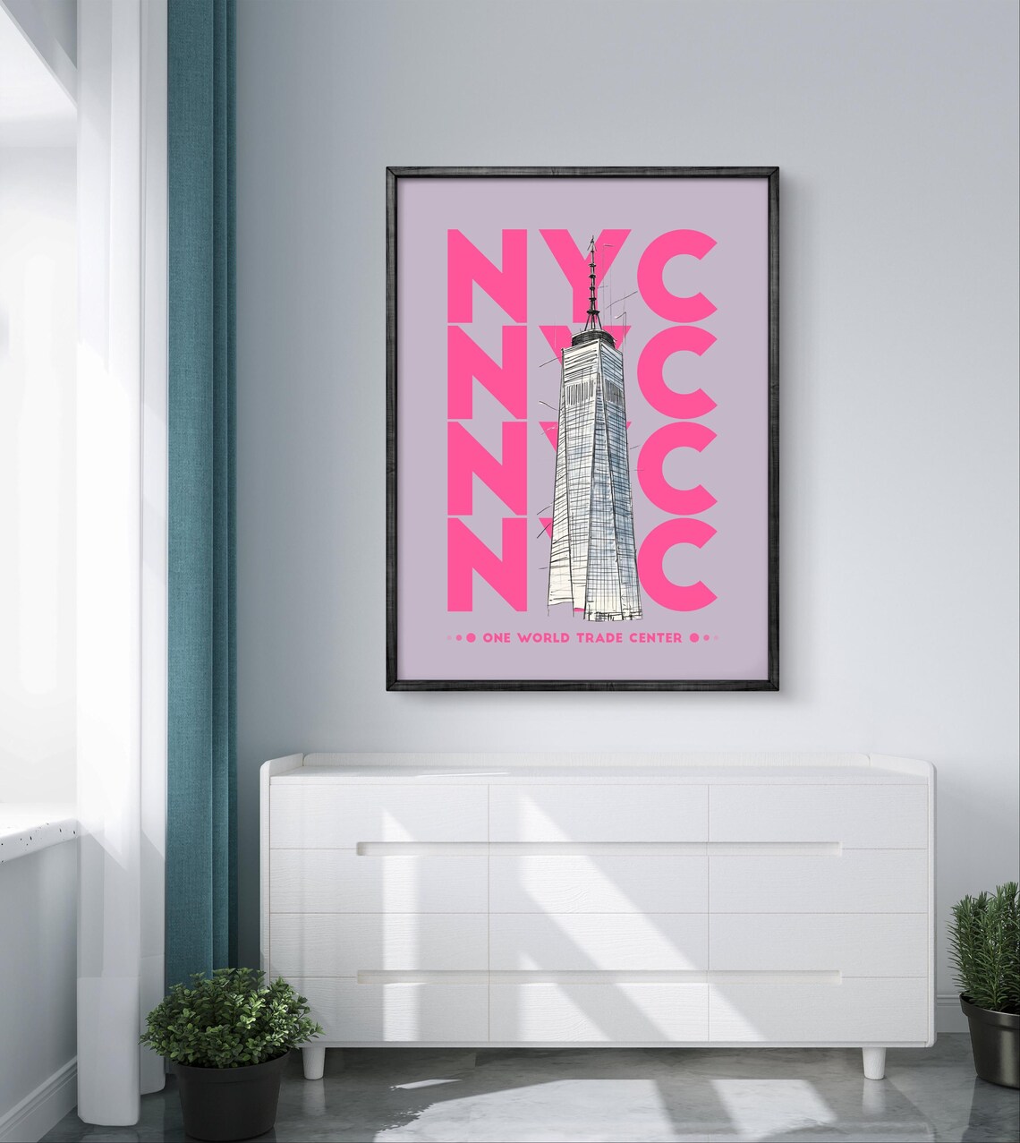 NYC Poster, One World Trade Center Skyline