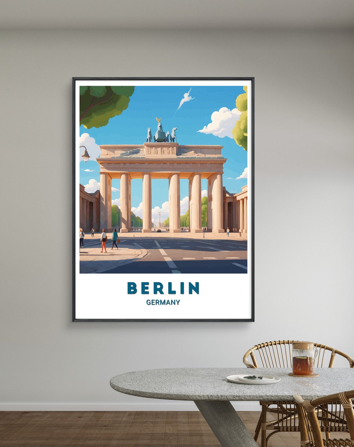 Berlin Brandenburg Gate Iconic Landmark Germany Travel Poster - Image 2