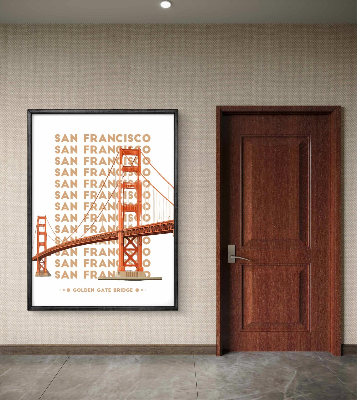 San Francisco Golden Gate Bridge, Minimalist Travel Poster - Image 2