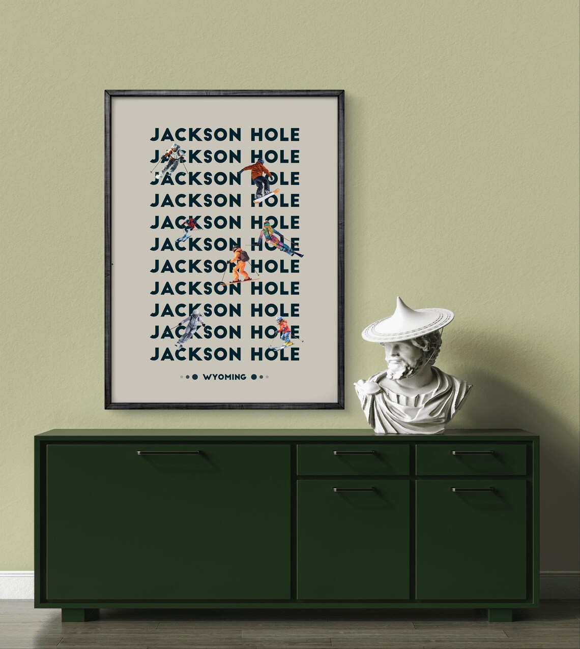 Jackson Hole Ski Poster, Wyoming Winter Travel Poster - Image 2