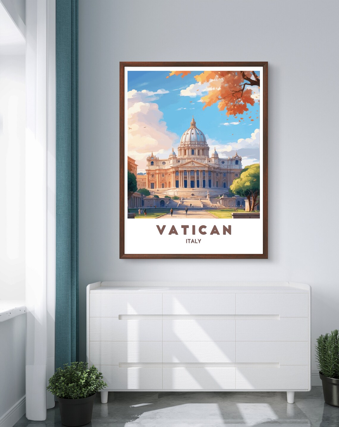 Vatican St Peters Basilica Dome Grand Italy Architecture Poster - Image 2