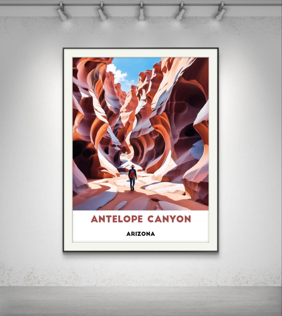Antelope Canyon Poster Stunning Slot Canyon Adventure Arizona Travel Poster - Image 2