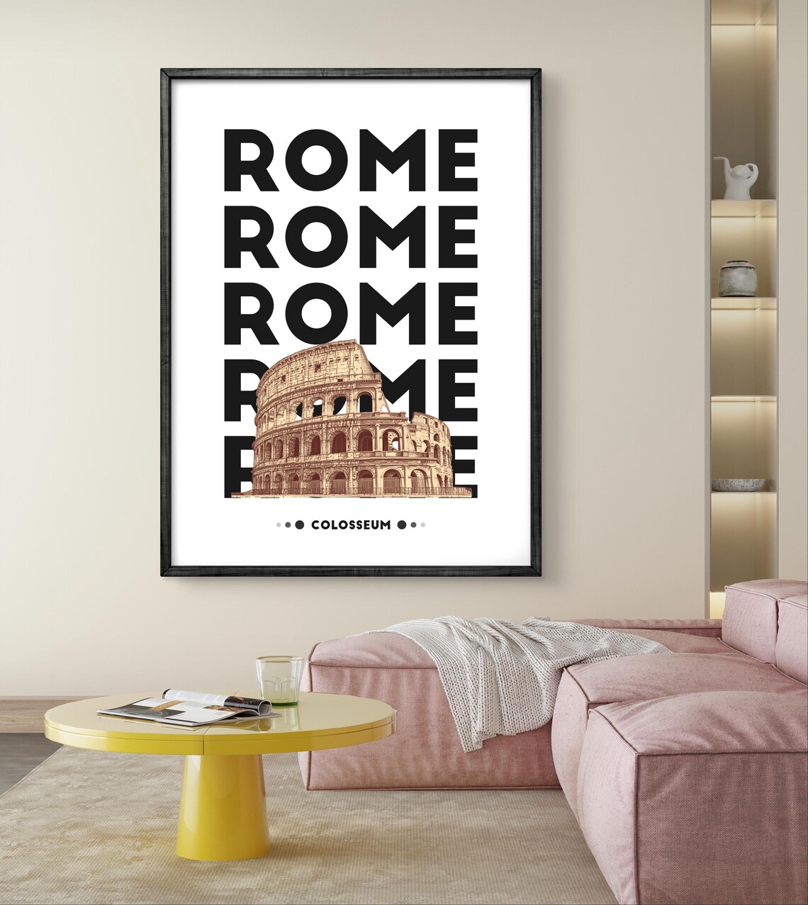 Rome Colosseum Poster, Minimalist Typography - Image 4