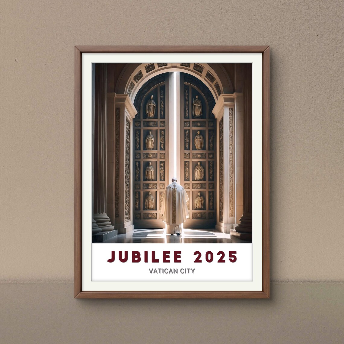 Vatican City Jubilee 2025 Holy Door Pilgrimage Faith Art Poster - Image 3