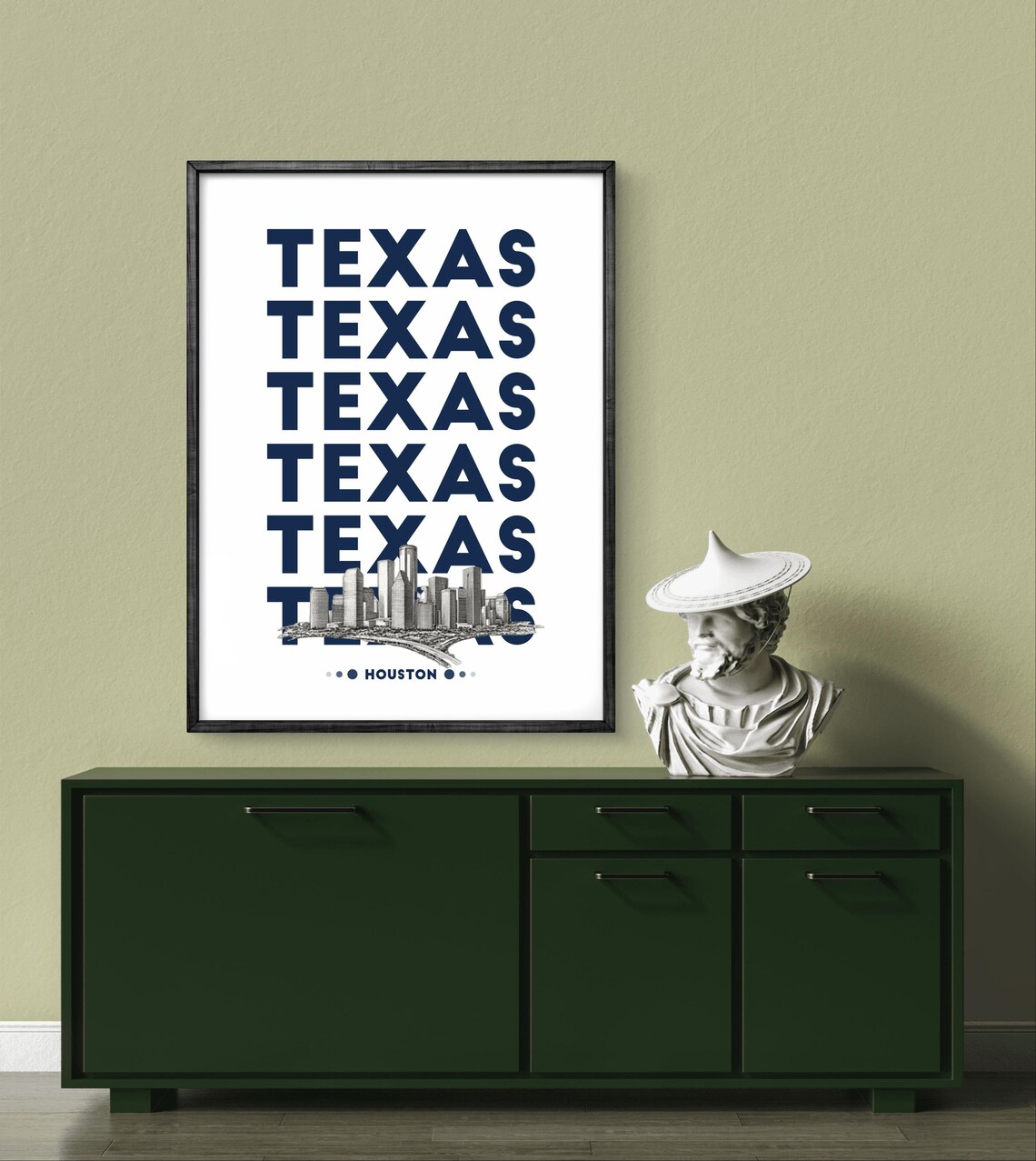 Texas Houston Skyline, Modern Wall Art For City Lovers - Image 2